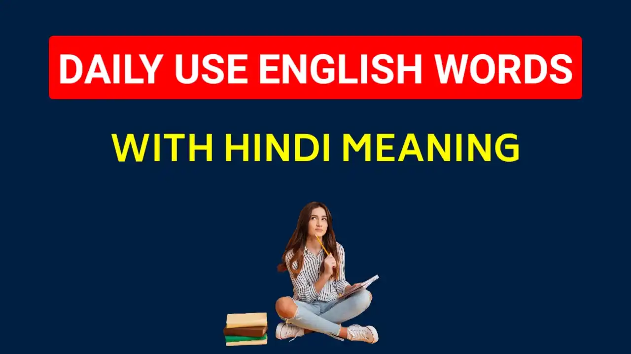 daily use english words with hindi meaning